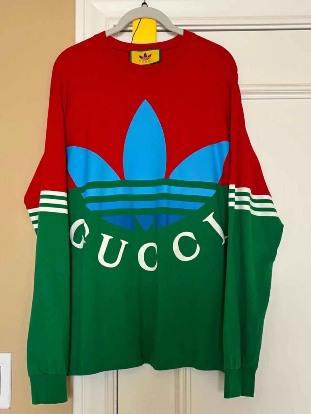 adidas x Gucci Colourblock Trefoil Long Sleeve Tee